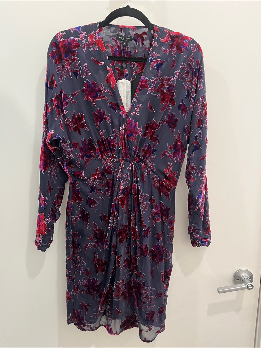 rag & bone Long-Sleeve Floral Dress- size 4 NEW WITH TAGS